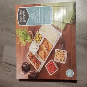 Ceramic & Bamboo serving set